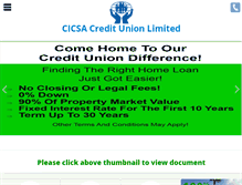 Tablet Screenshot of cicsa-creditunion.org